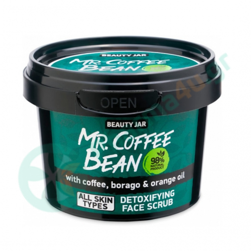 Beauty Jar “MR. COFFEE BEAN” Scrub Προσώπου Για Αποτοξίνωση 50gr